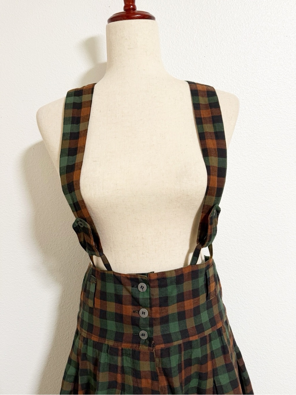 Vintage Y2K POP Plaid Pinafore Dress Academia Punk Preppy - Picture 3 of 8